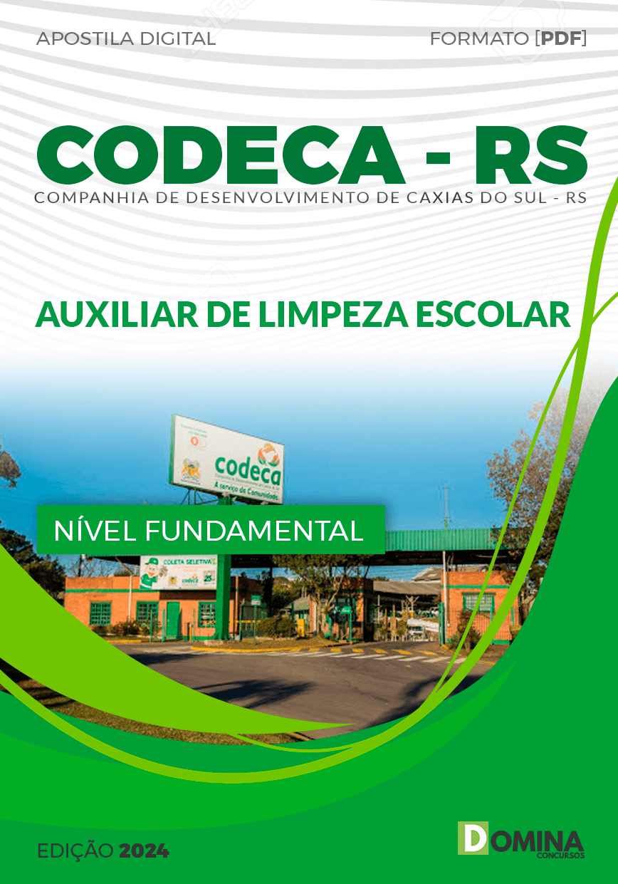 Apostila Auxiliar de Limpeza de Escola CODECA RS 2024