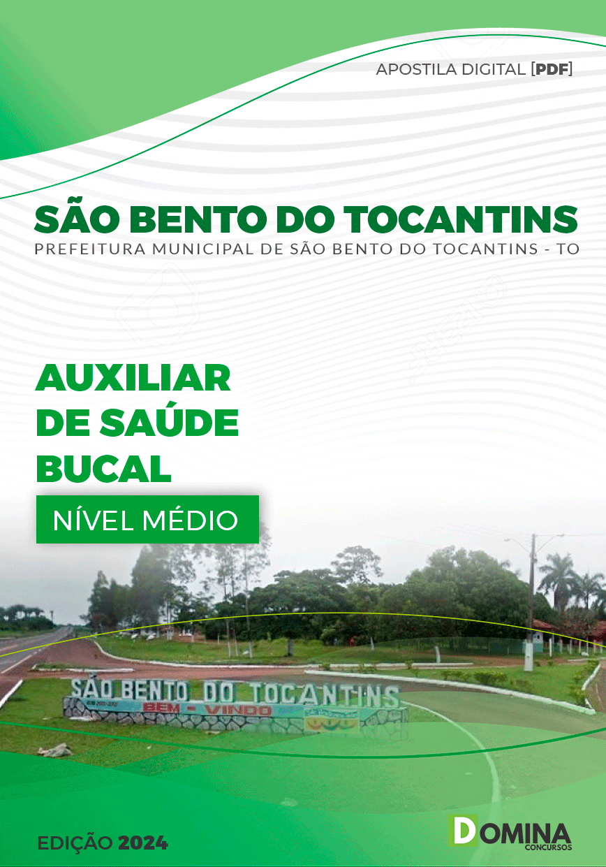 Apostila Auxiliar de Saúde Bucal São Bento do Tocantins TO 2024