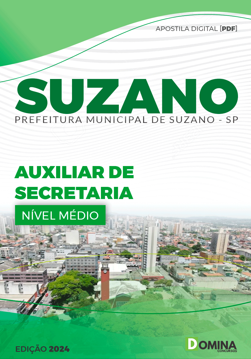 Apostila Auxiliar de Secretaria Suzano SP 2024