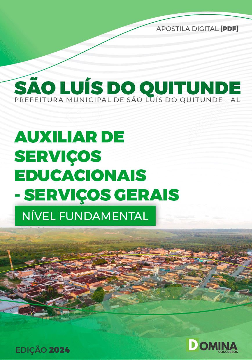 Apostila Auxiliar de Serviços Gerais São Luís Quitunde AL 2024