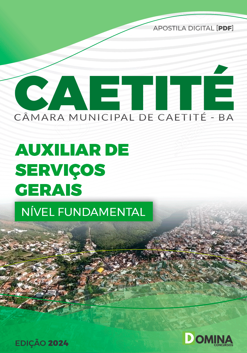 Apostila Auxiliar de Serviços Gerais Câmara Caetité BA 2024