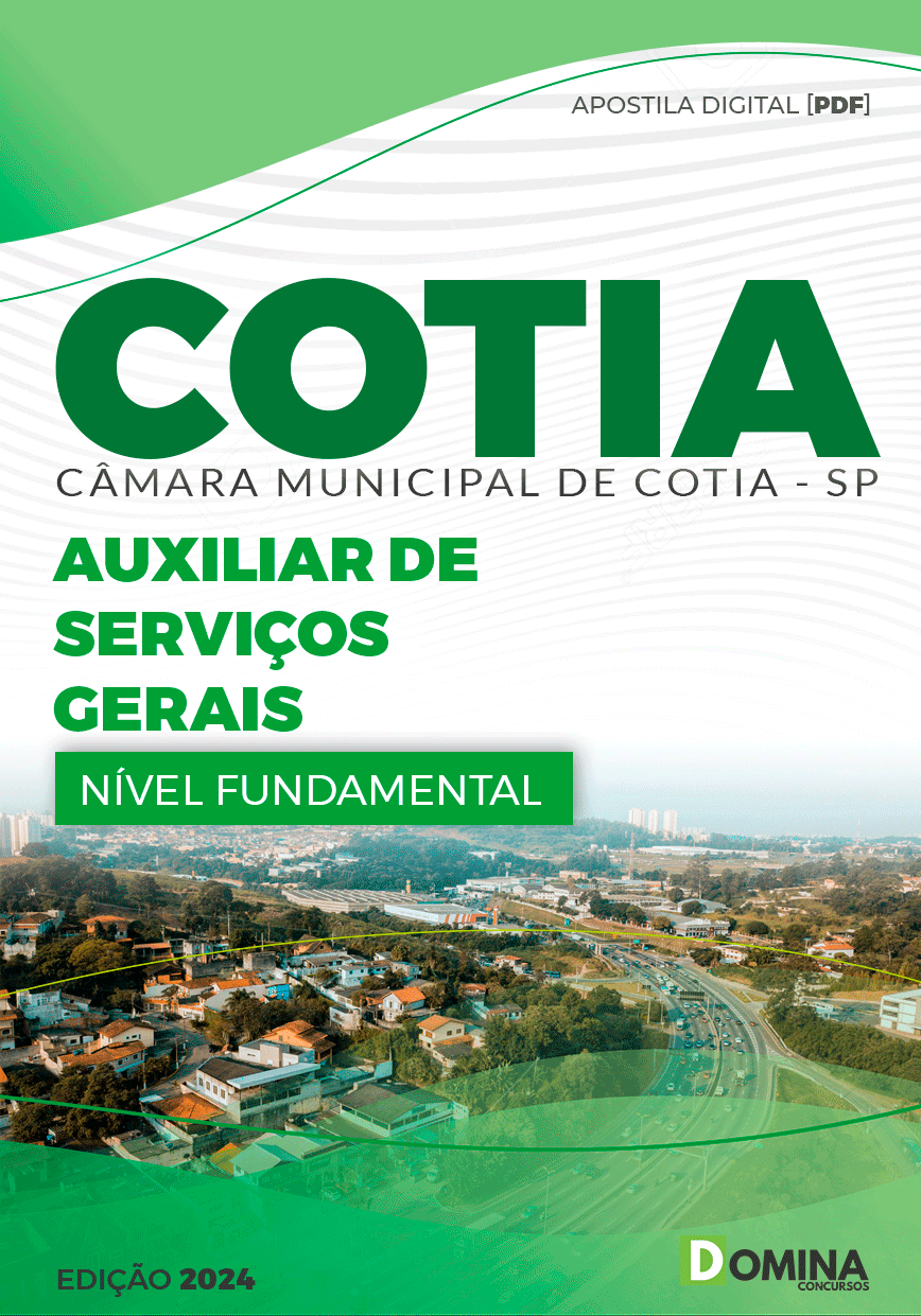 Apostila Auxiliar de Serviços Gerais Câmara Cotia SP 2024