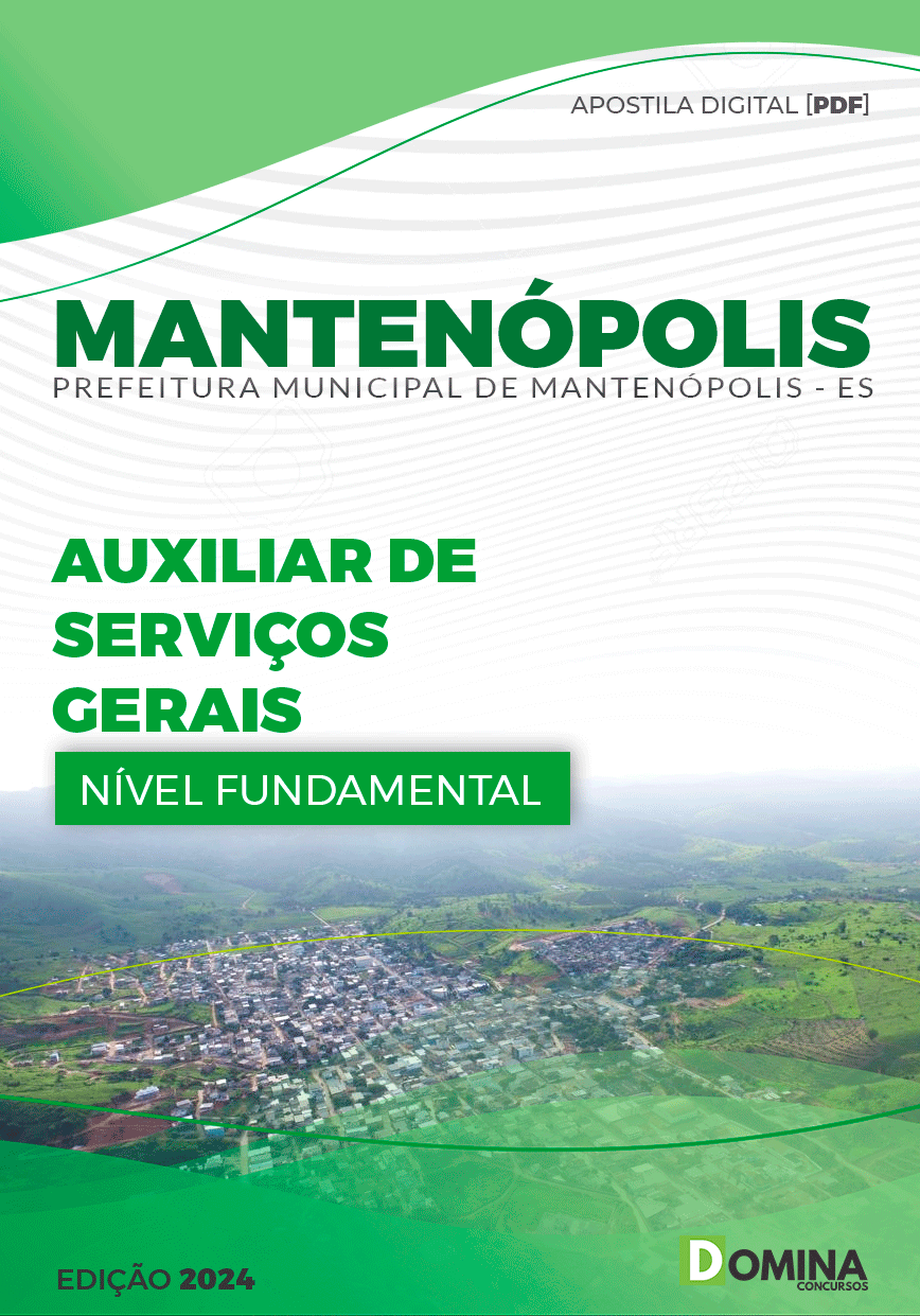 Apostila Auxiliar de Serviços Gerais Mantenópolis ES 2024