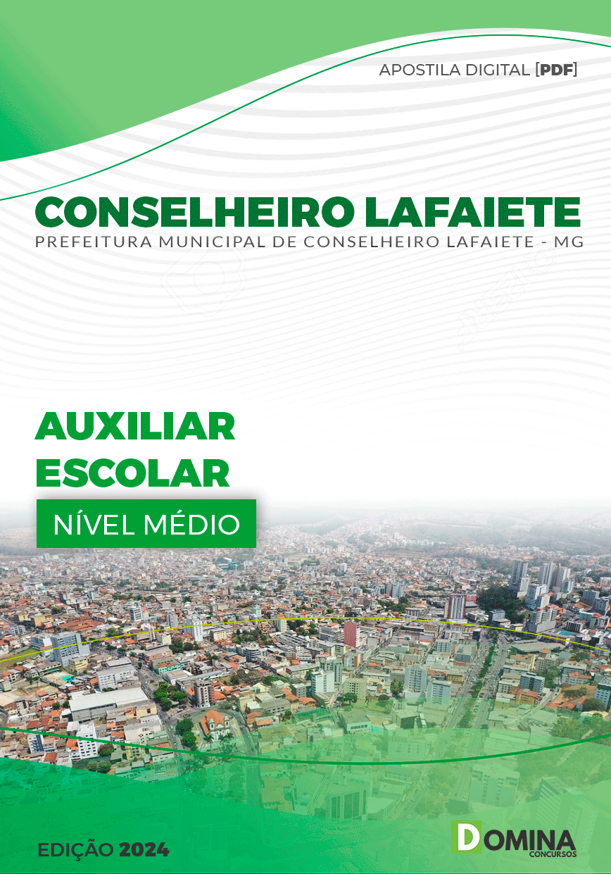 Apostila Auxiliar Escolar Conselheiro Lafaiete MG 2024