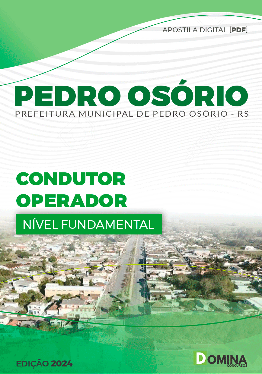 Apostila Condutor Operador Pedro Osório RS 2024