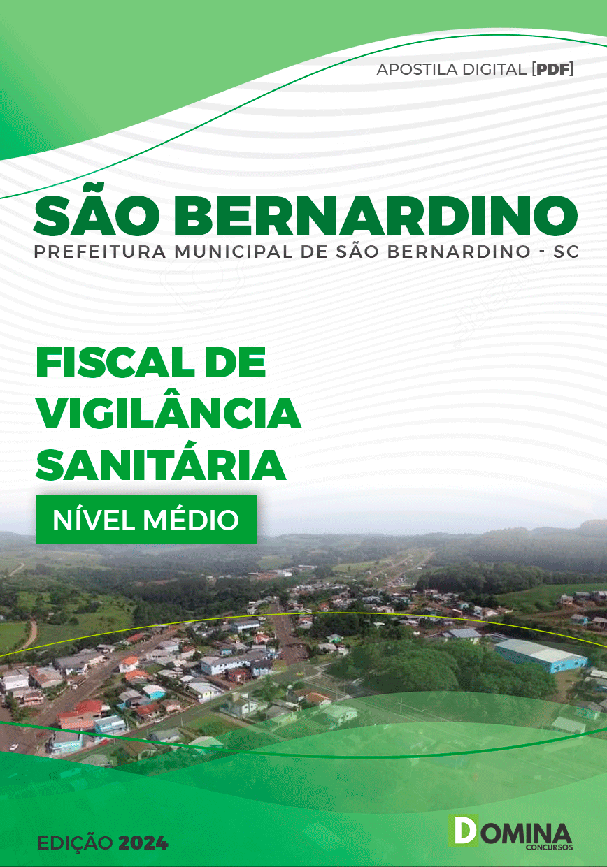 Apostila Prefeitura São Bernardino SC 2024 Fiscal Vigilância Sanitária