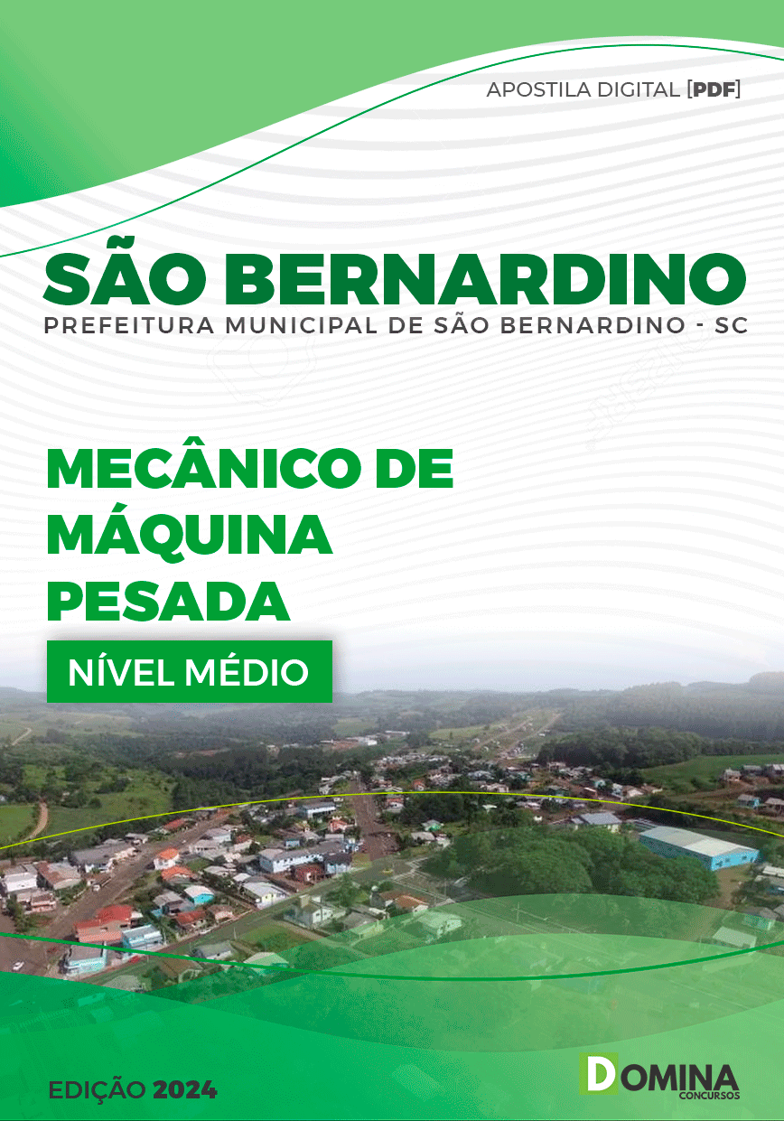 Apostila Prefeitura São Bernardino SC 2024 Mecânico Máquina Pesada