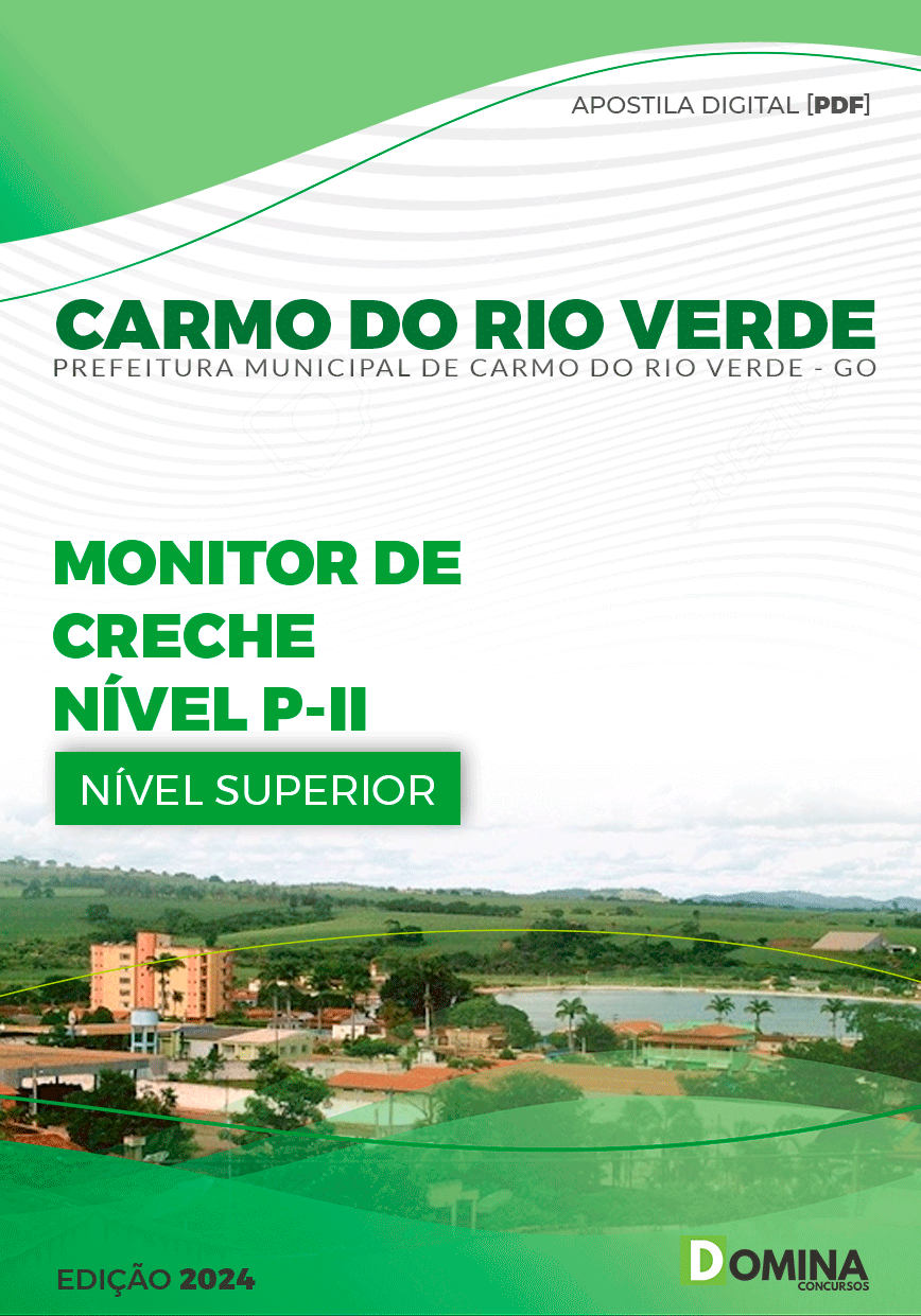 Apostila Monitor de Creche Carmo do Rio Verde GO 2024