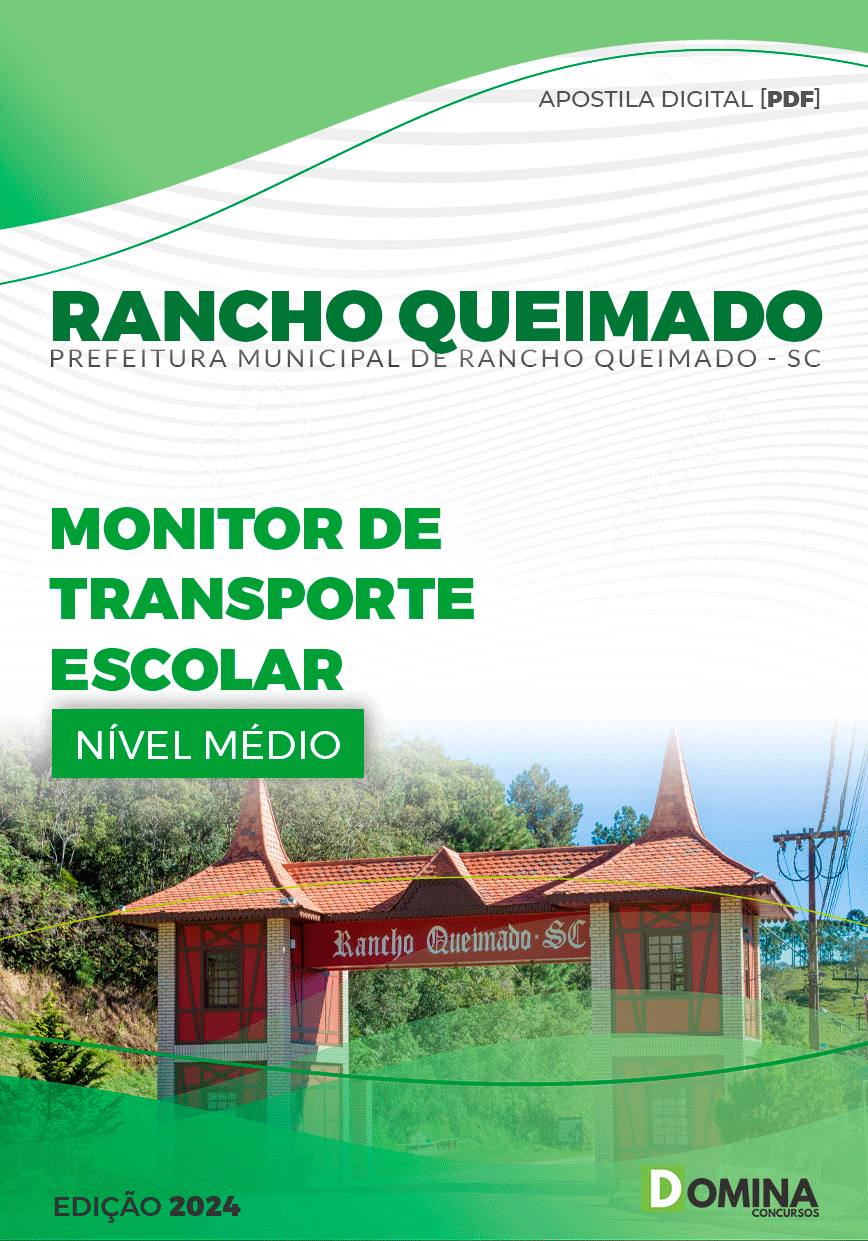 Apostila Monitor de Transporte Escolar Rancho Queimado SC 2024