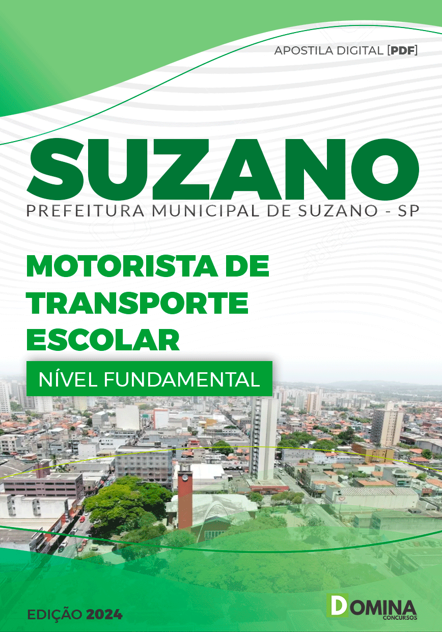 Apostila Motorista de Transporte Escolar Suzano SP 2024