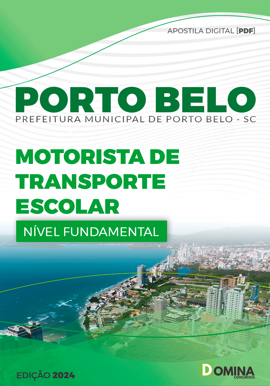 Apostila Motorista de Transporte Escolar Porto Belo SC 2024