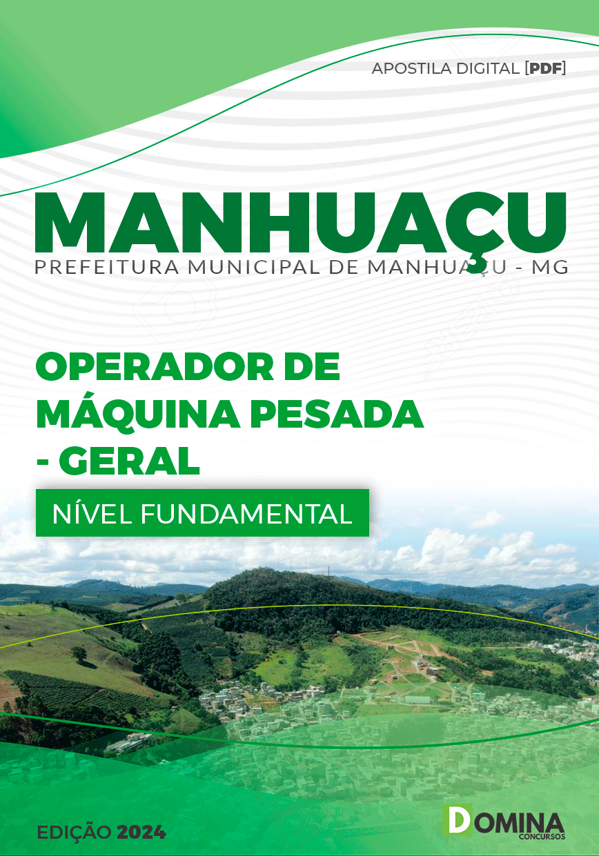 Apostila Operador de Máquina Pesada Manhuaçu MG 2024