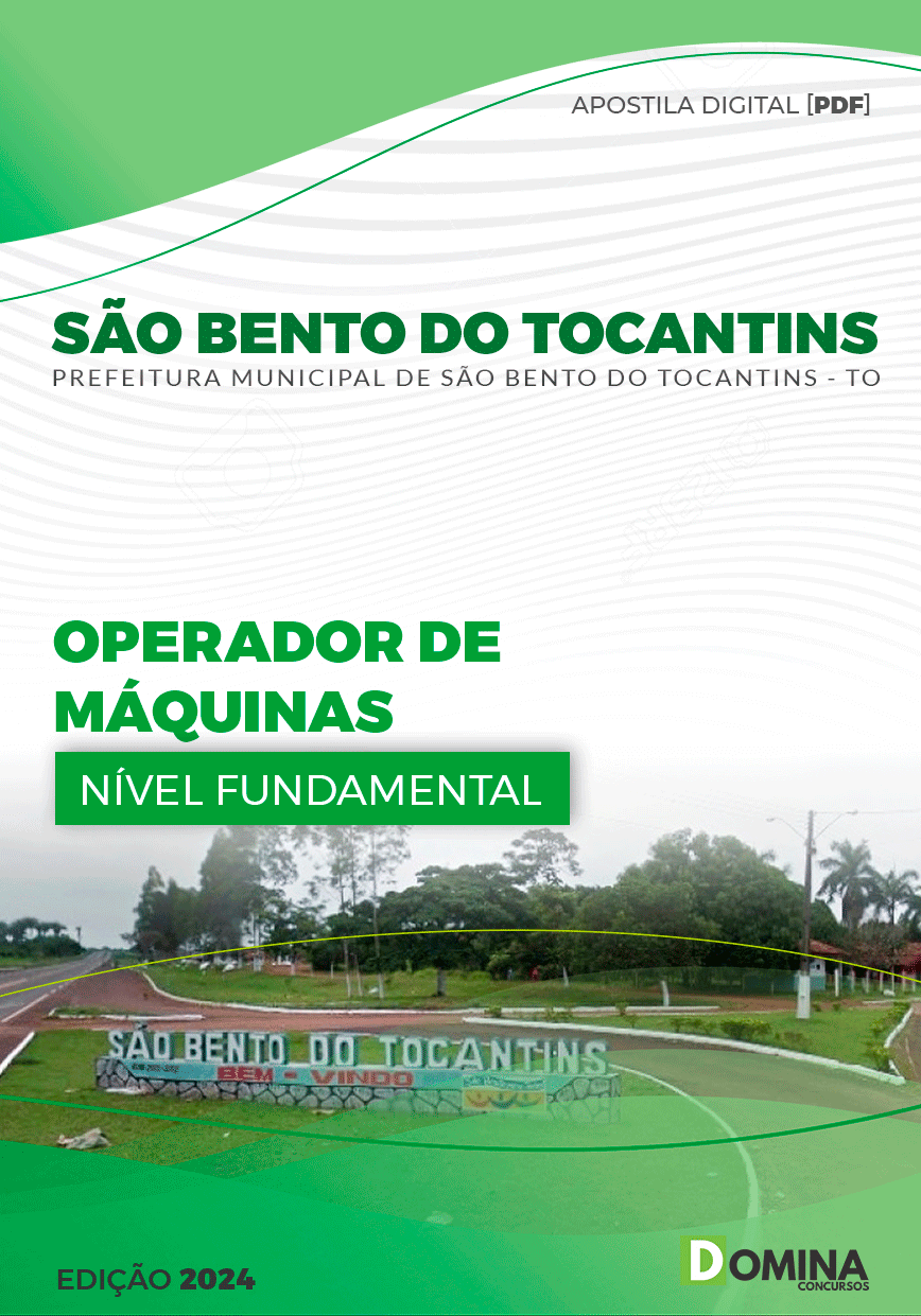 Apostila Operador de Máquinas São Bento do Tocantins TO 2024