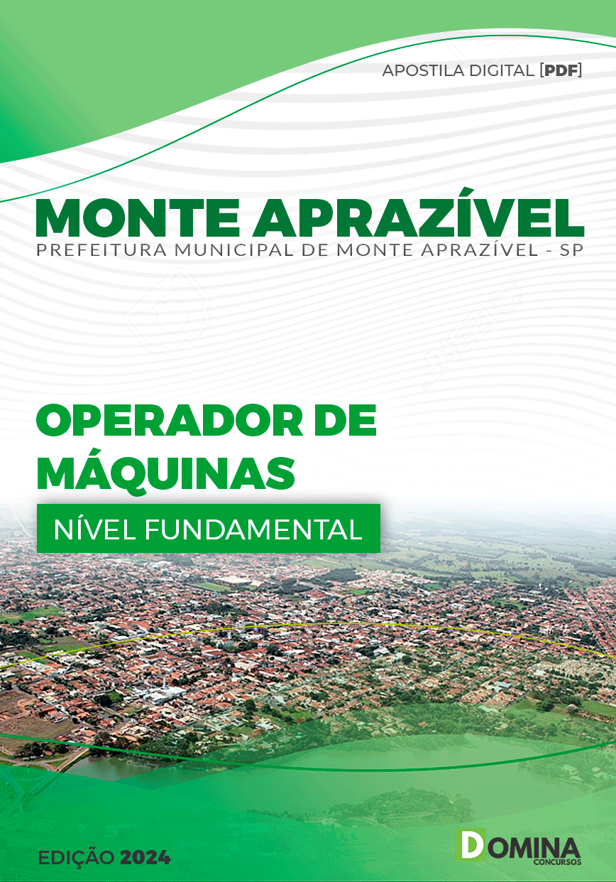 Apostila Operador de Máquinas Monte Aprazível SP 2024