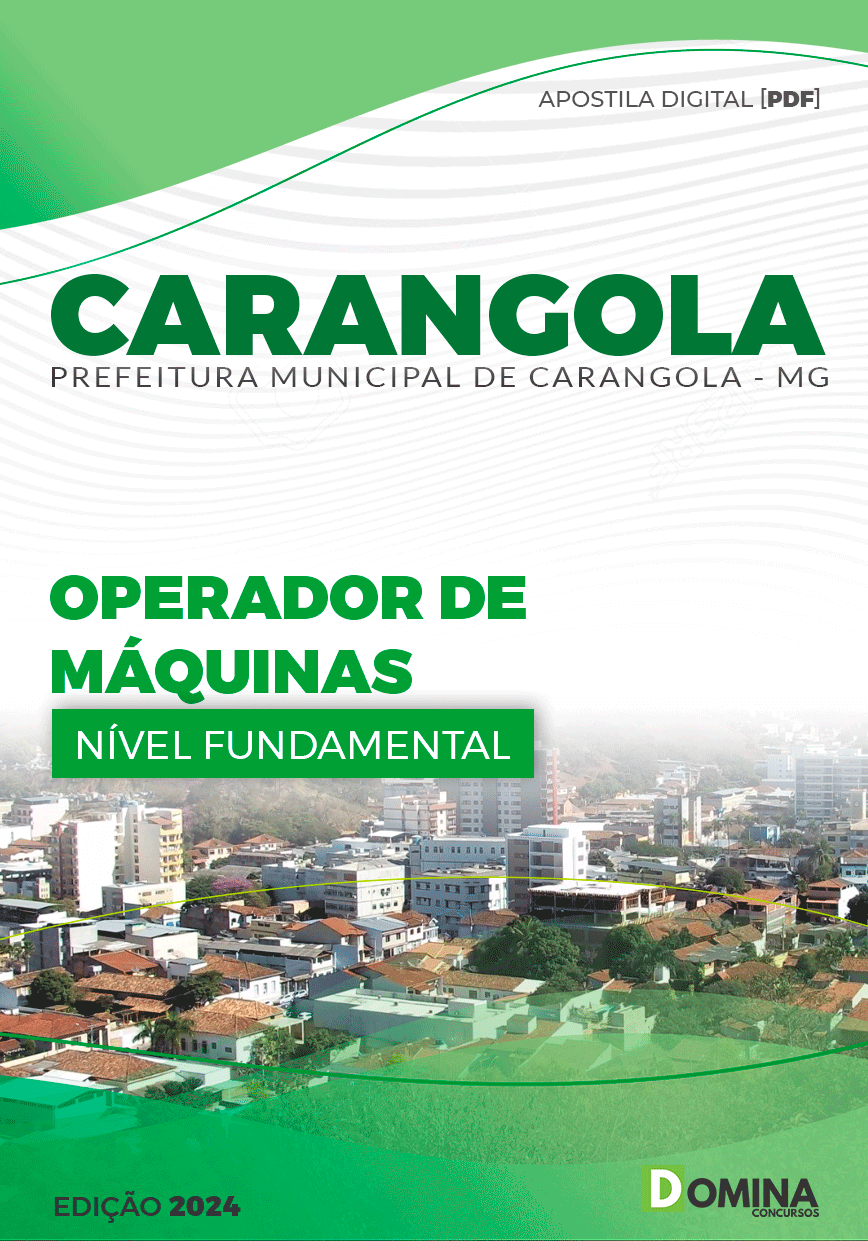 Apostila Operador de Máquinas Carangola MG 2024