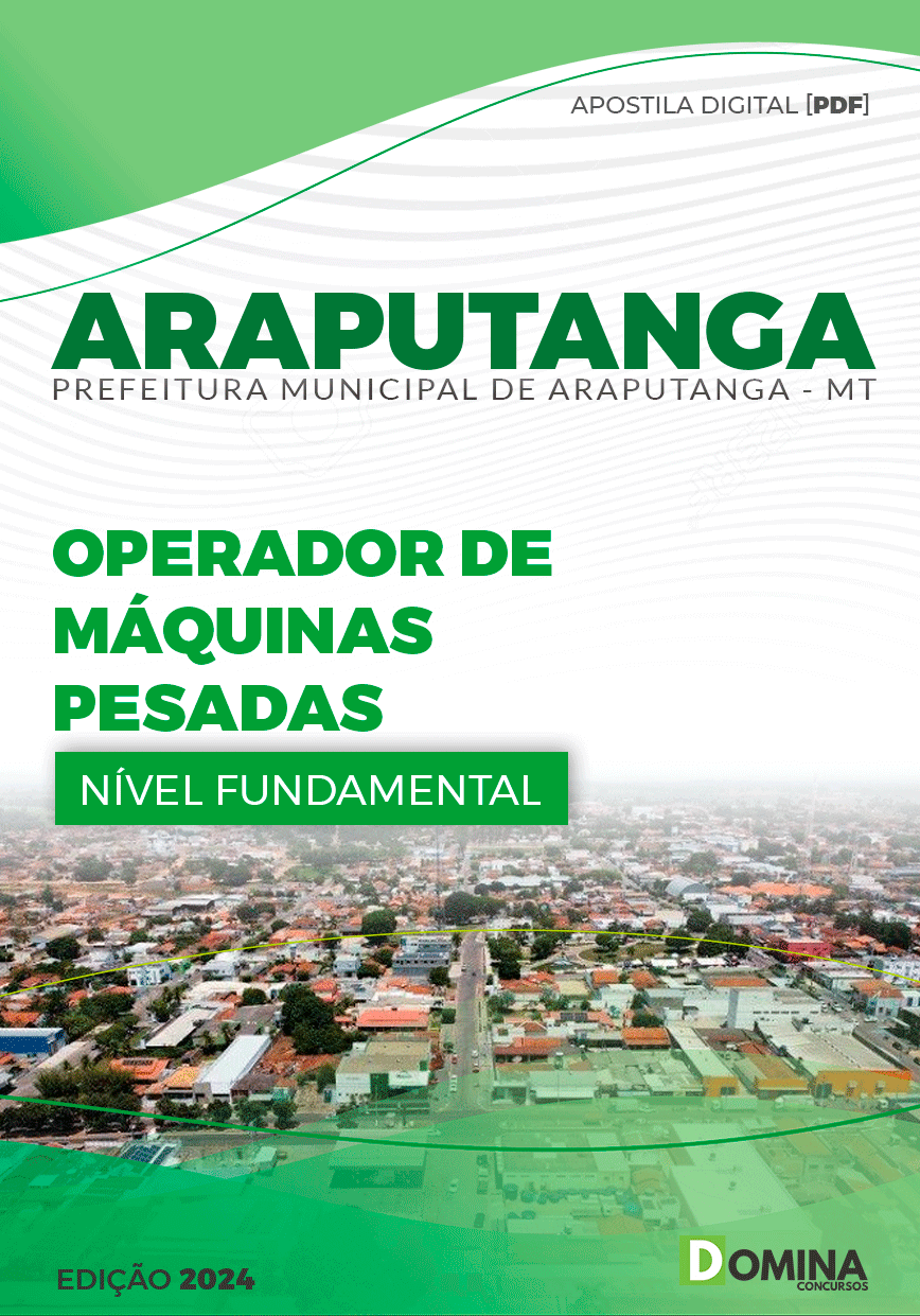 Apostila Operador de Máquinas Pesadas Araputanga MT 2024