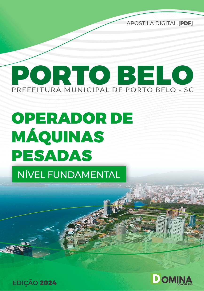 Apostila Operador de Máquinas Pesadas Porto Belo SC 2024