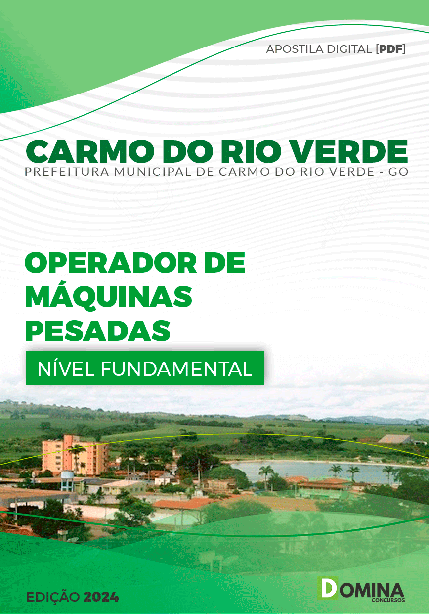 Apostila Operador Máquinas Pesadas Carmo Rio Verde GO 2024