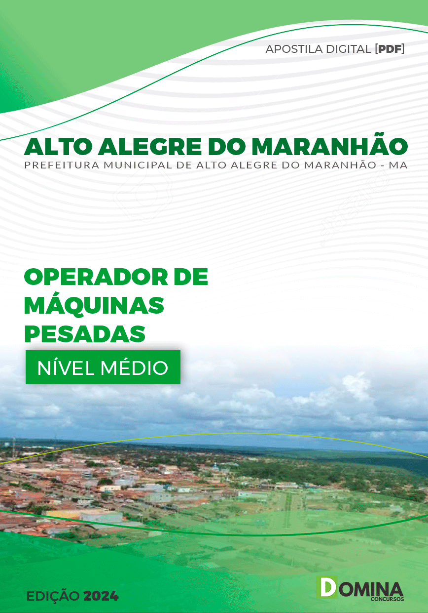 Apostila Operador de Máquinas Alto Alegre Maranhão MA 2024