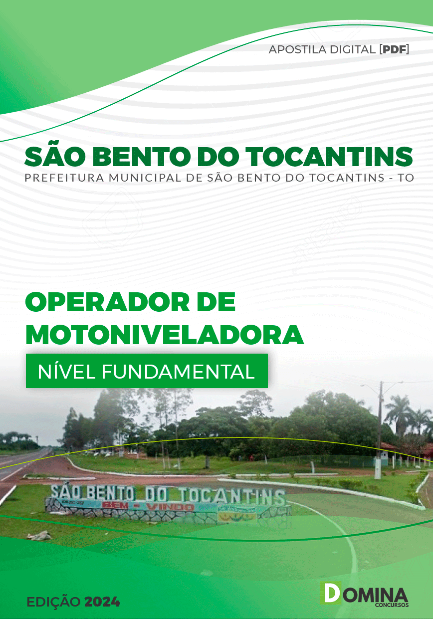 Apostila Operador Motoniveladora São Bento Tocantins TO 2024