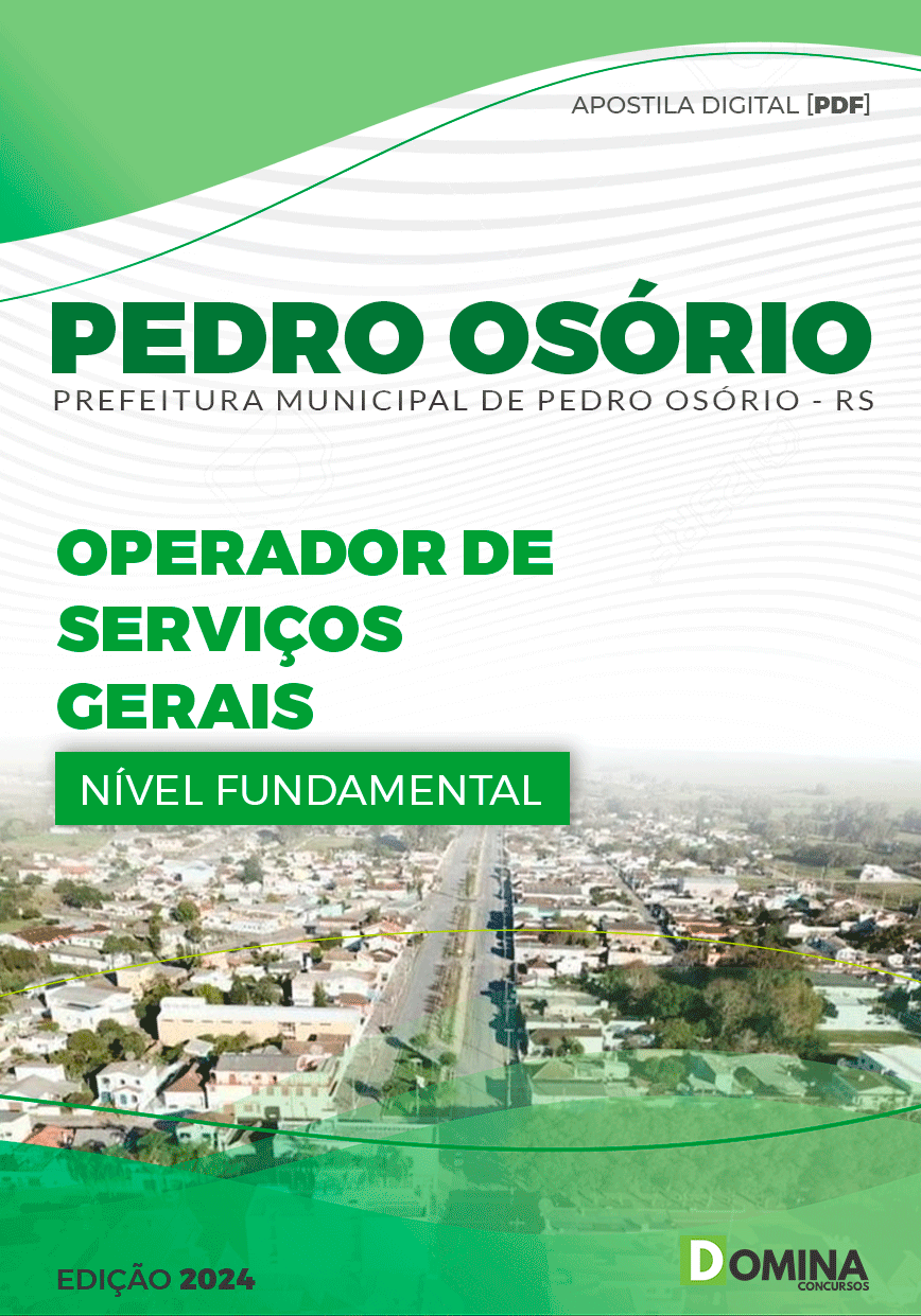 Apostila Operador de Serviços Gerais Pedro Osório RS 2024