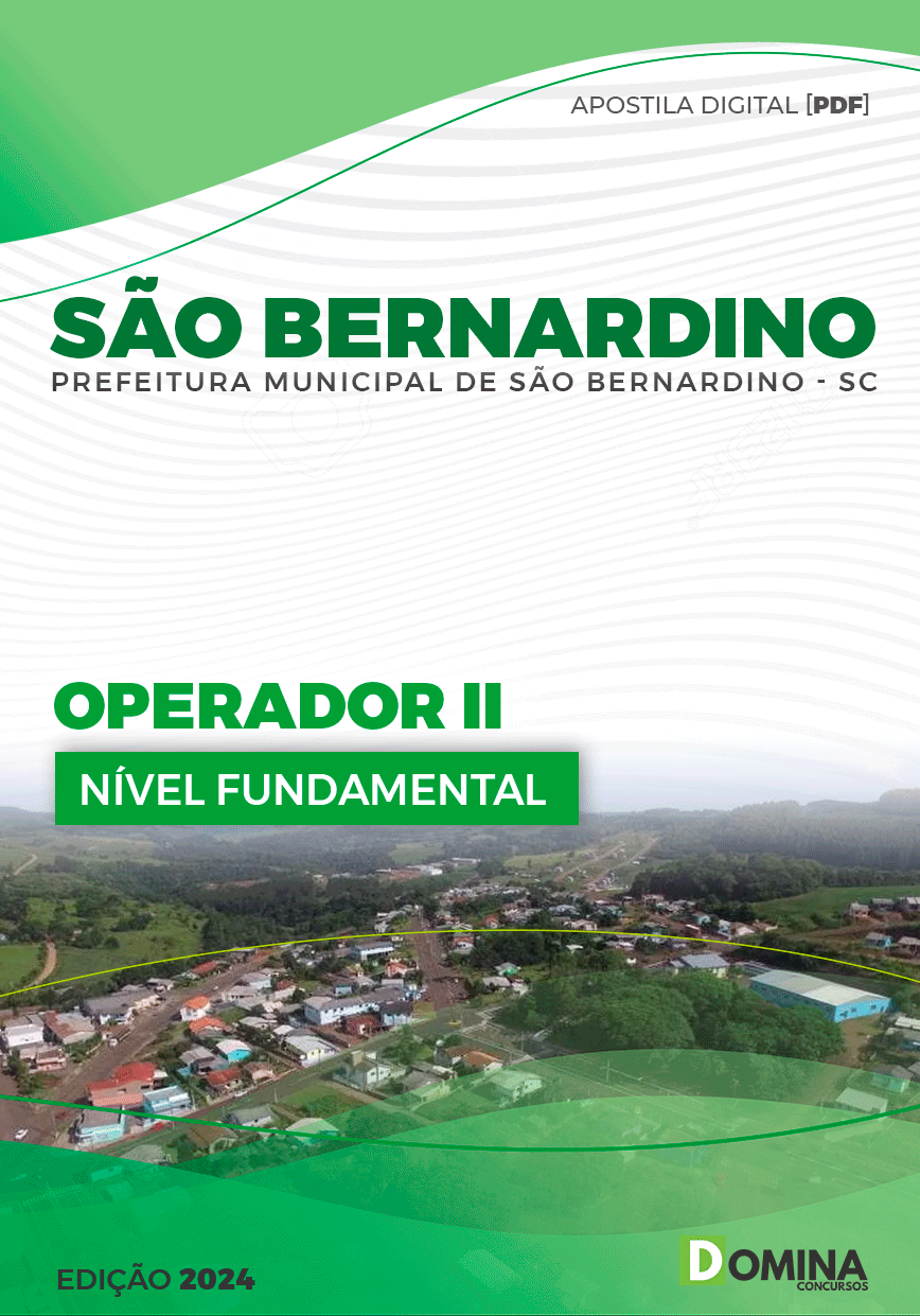 Apostila Prefeitura São Bernardino SC 2024 Operador II