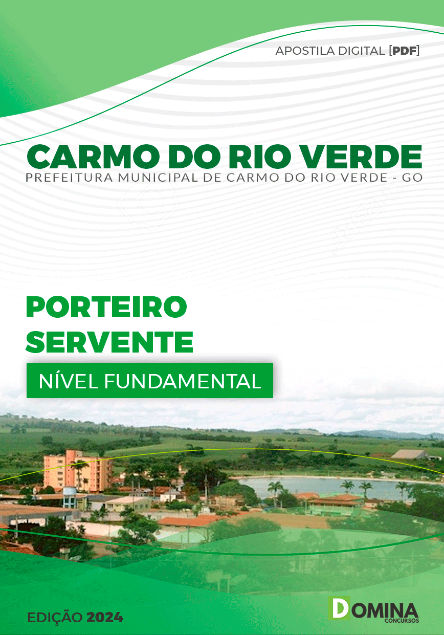 Apostila Porteiro Servente Carmo do Rio Verde GO 2024