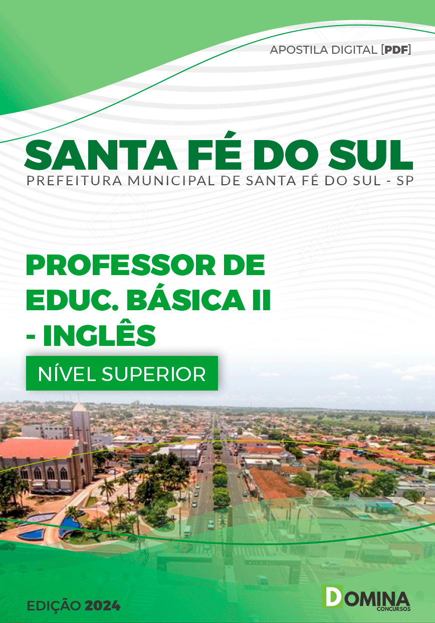 Apostila Professor de Inglês Santa Fé do Sul SP 2024