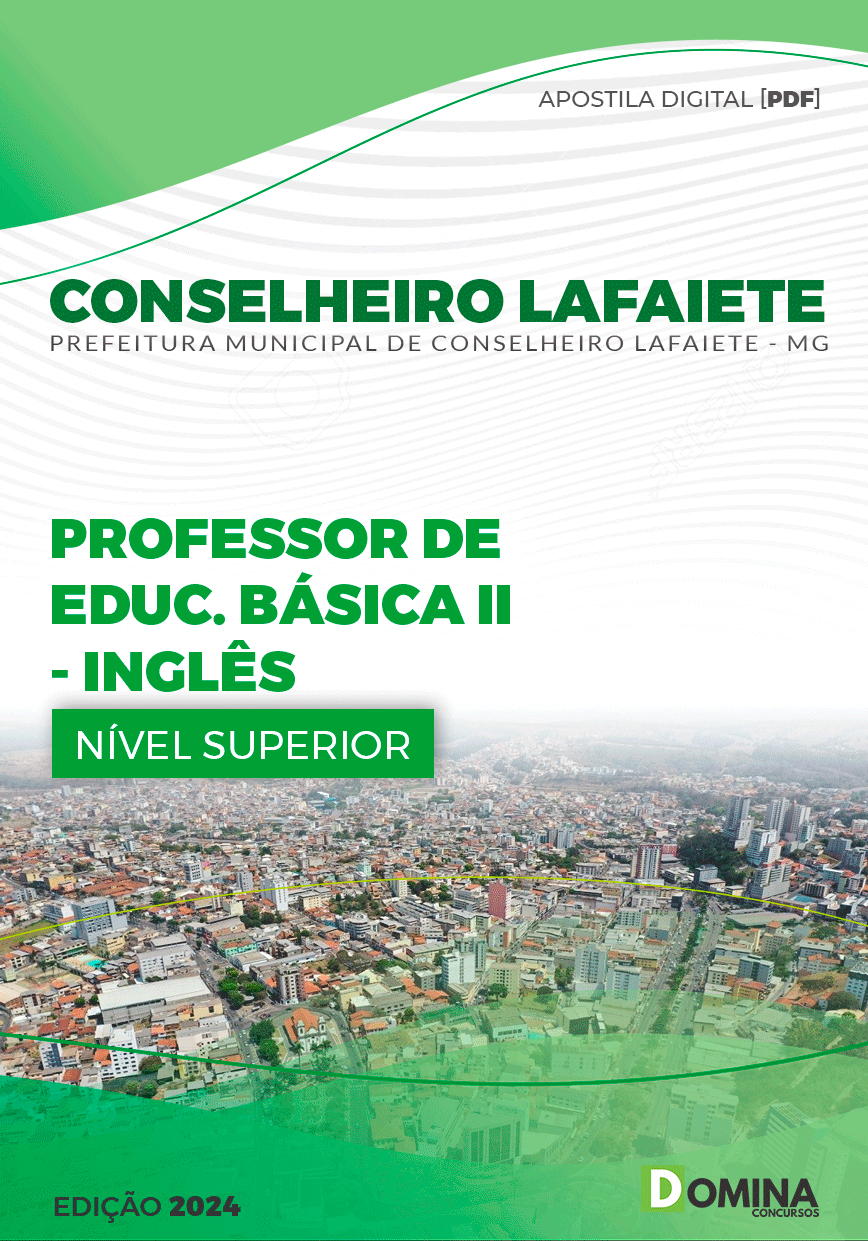 Apostila Professor de Inglês Conselheiro Lafaiete MG 2024