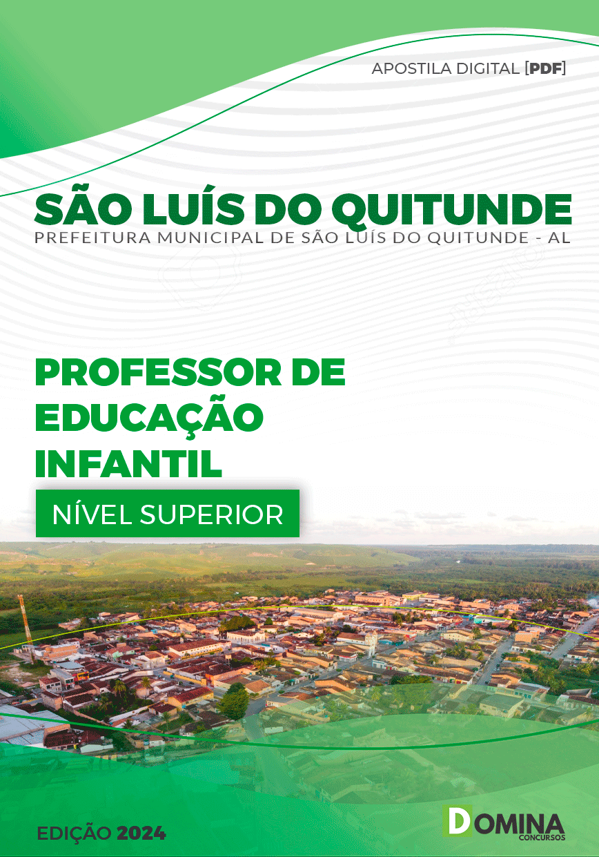 Apostila Professor de Educação Infantil São Luís Quitunde AL 2024