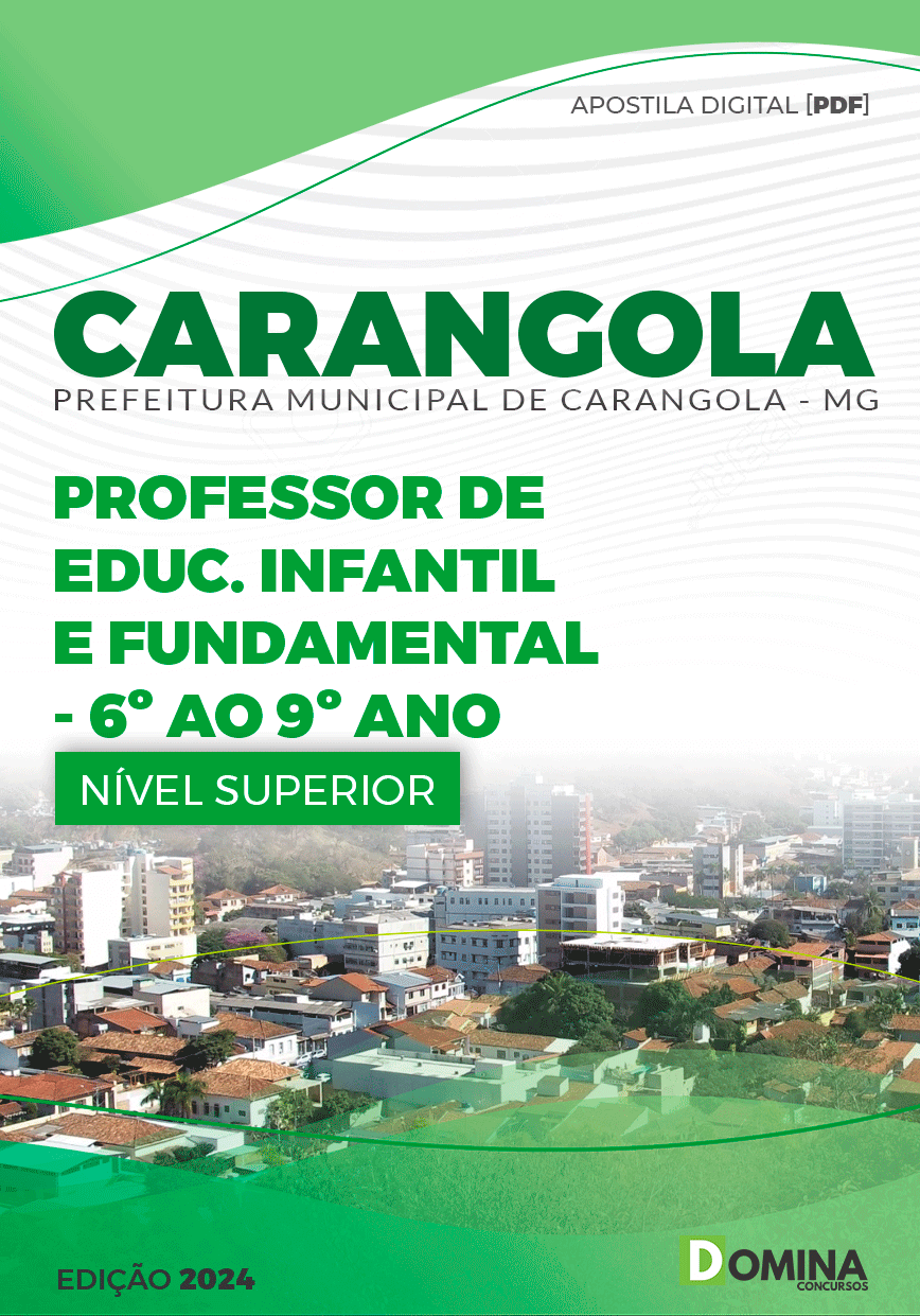 Apostila Professor de 6° ao 9° Ano Carangola MG 2024