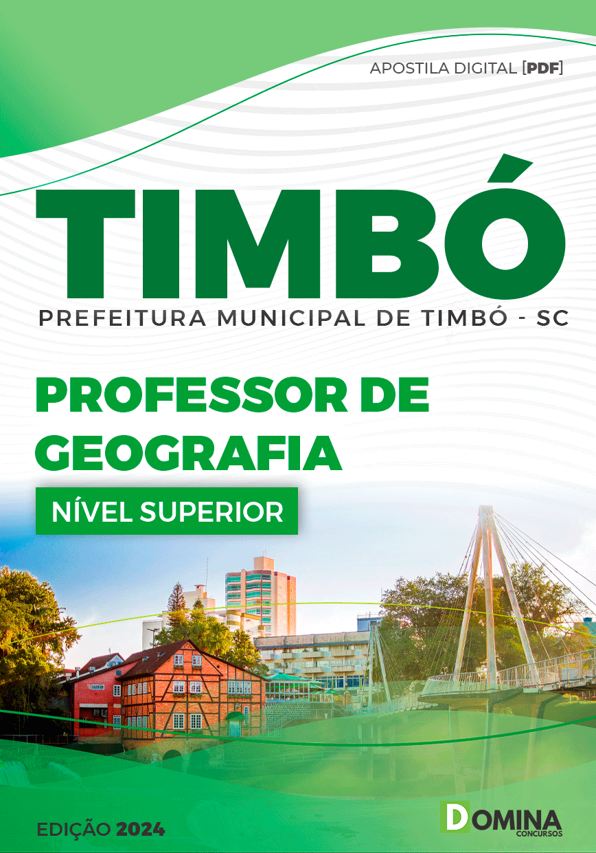 Apostila Prefeitura Timbó SC 2024 Professor de Geografia