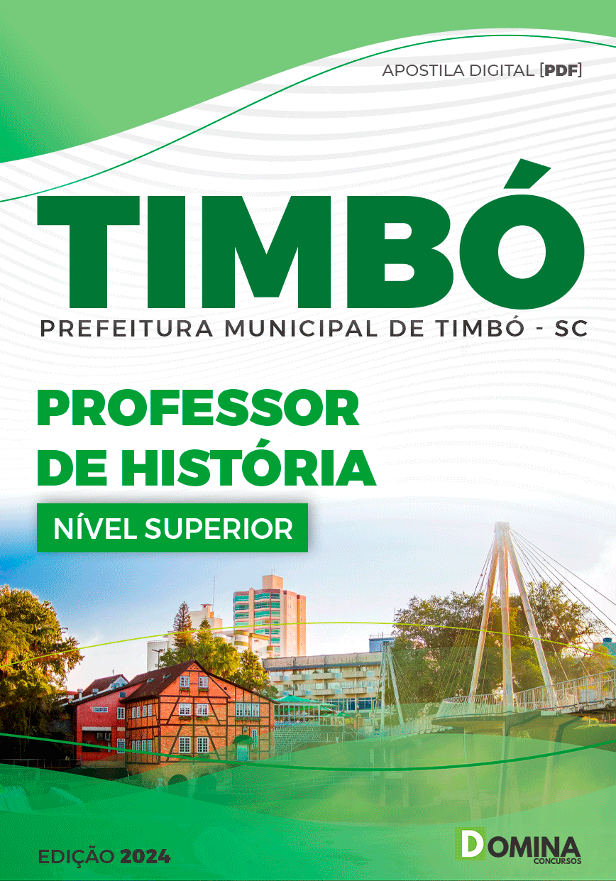 Apostila Prefeitura Timbó SC 2024 Professor de História