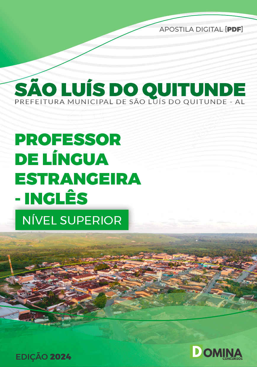 Apostila Professor de Inglês São Luís Quitunde AL 2024