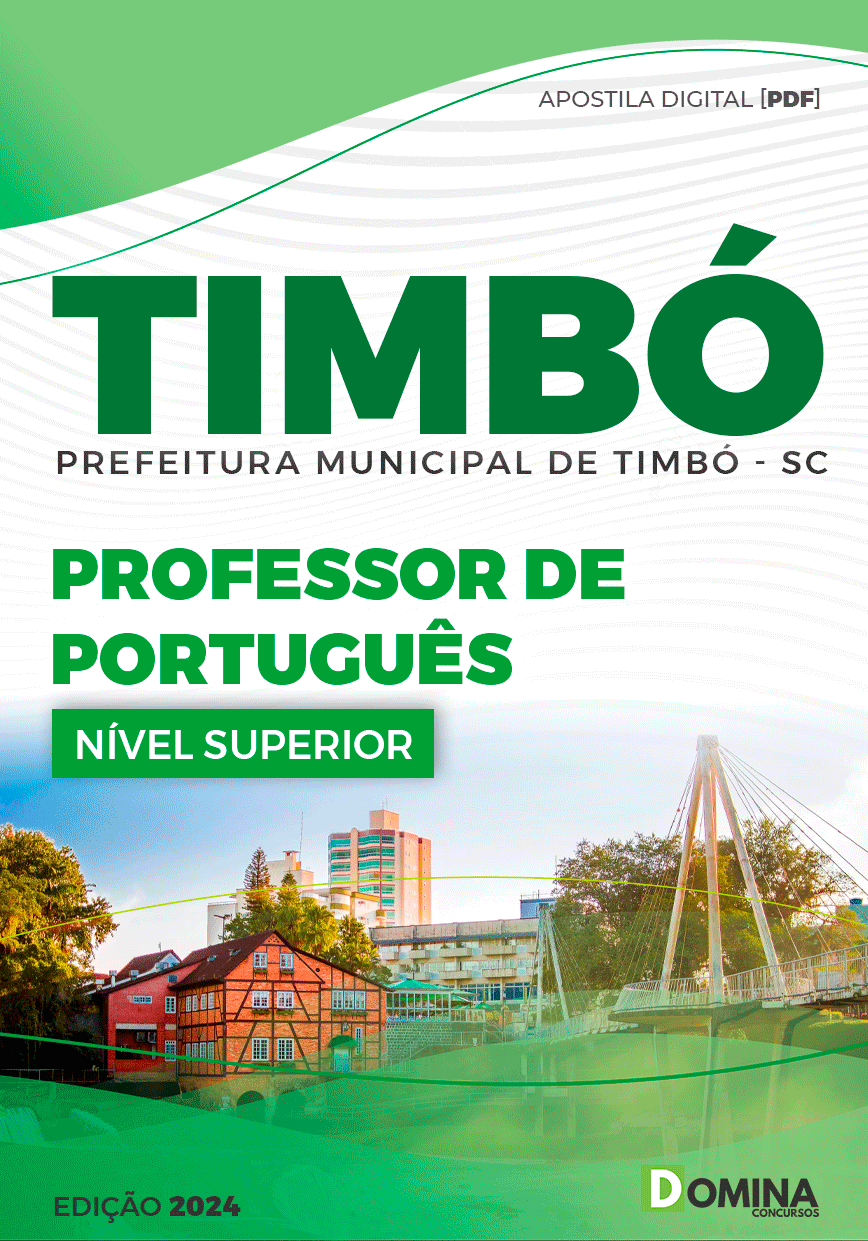 Apostila Prefeitura Timbó SC 2024 Professor Português