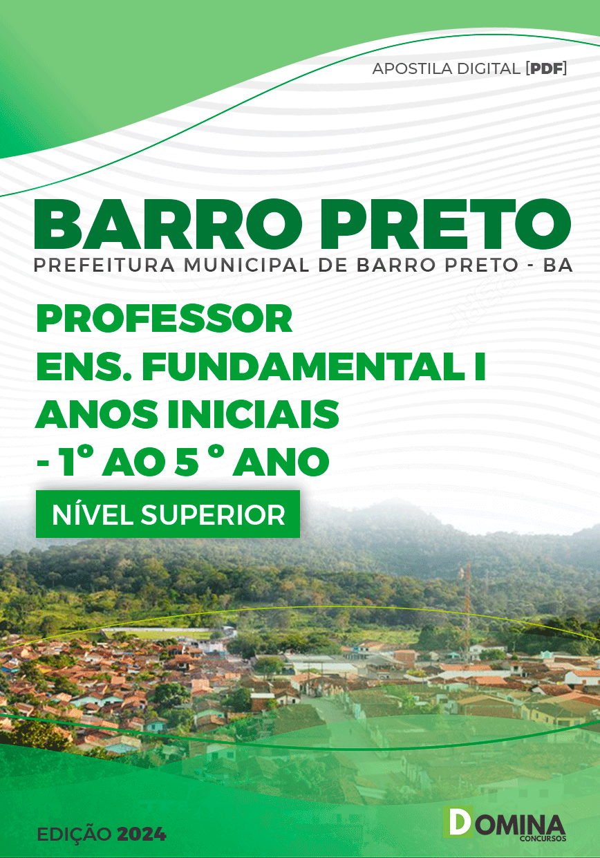 Apostila Professor de Anos Iniciais Barro Preto BA 2024