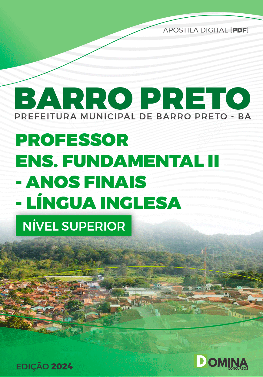 Apostila Professor de Inglês Barro Preto BA 2024