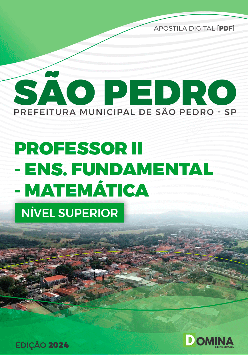 Apostila Professor de Matemática São Pedro SP 2024