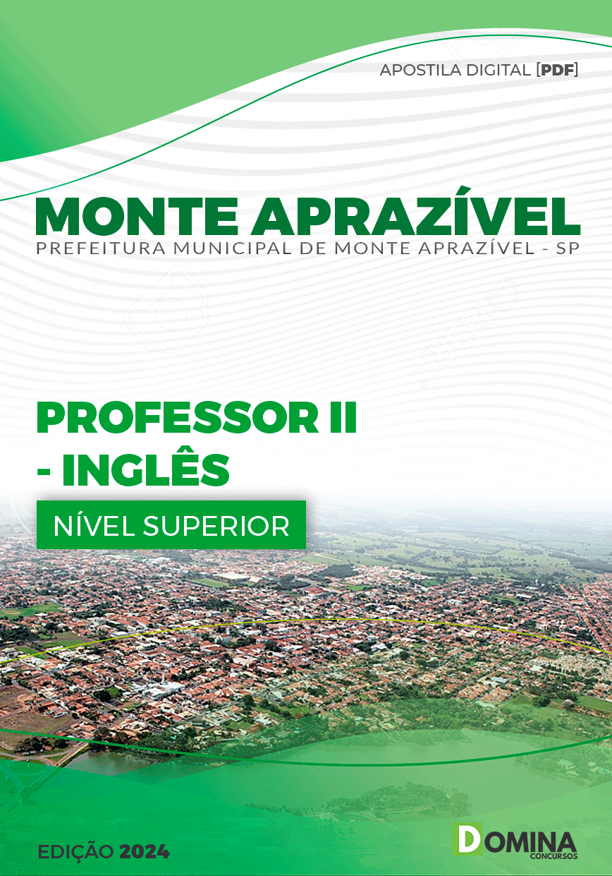 Apostila Professor de Inglês Monte Aprazível SP 2024