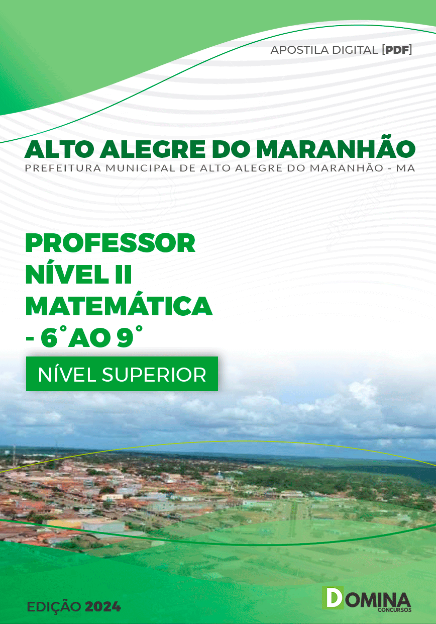 Apostila Professor de Matemática Alto Alegre Maranhão MA 2024