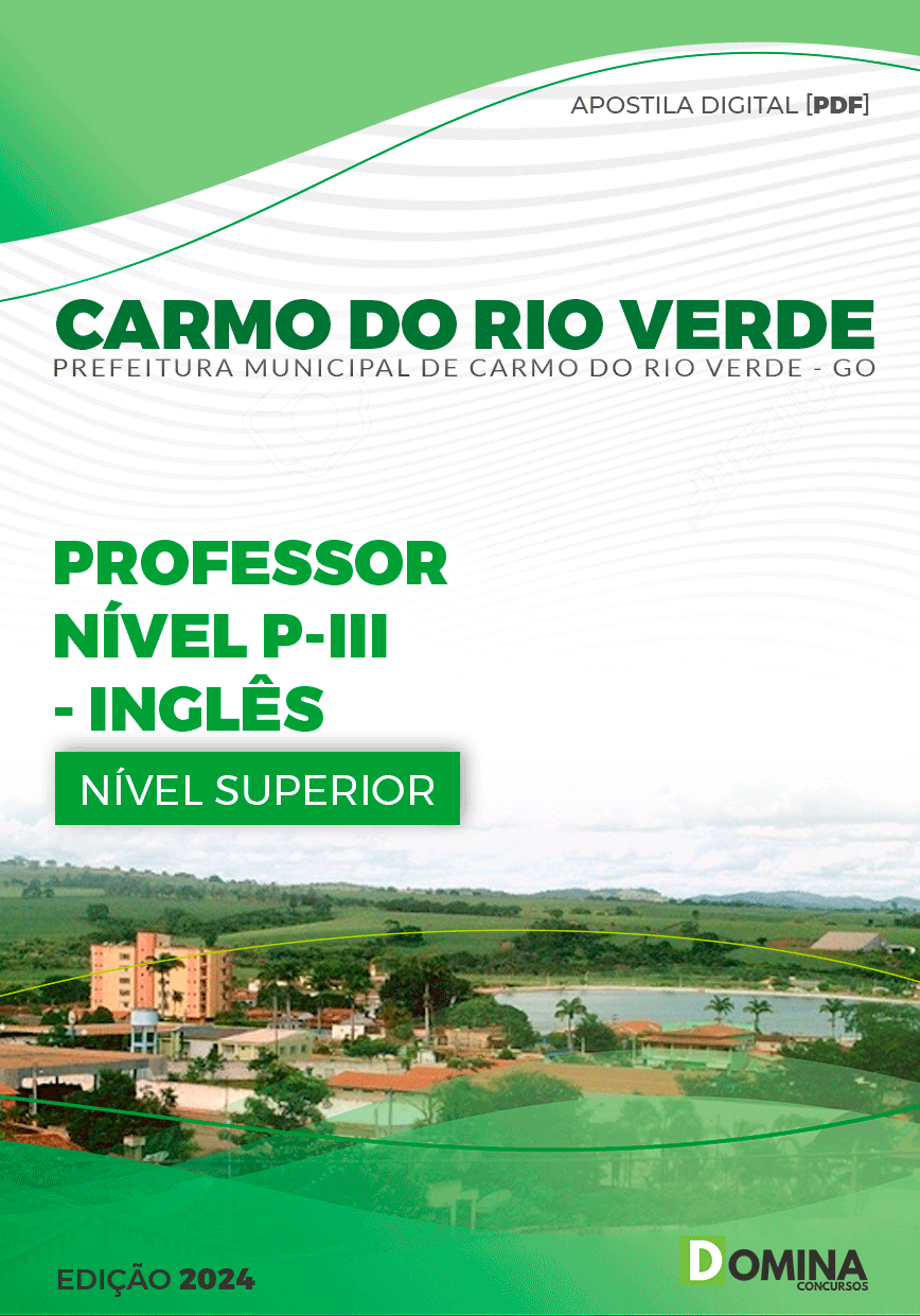 Apostila Professor de Inglês Carmo do Rio Verde GO 2024