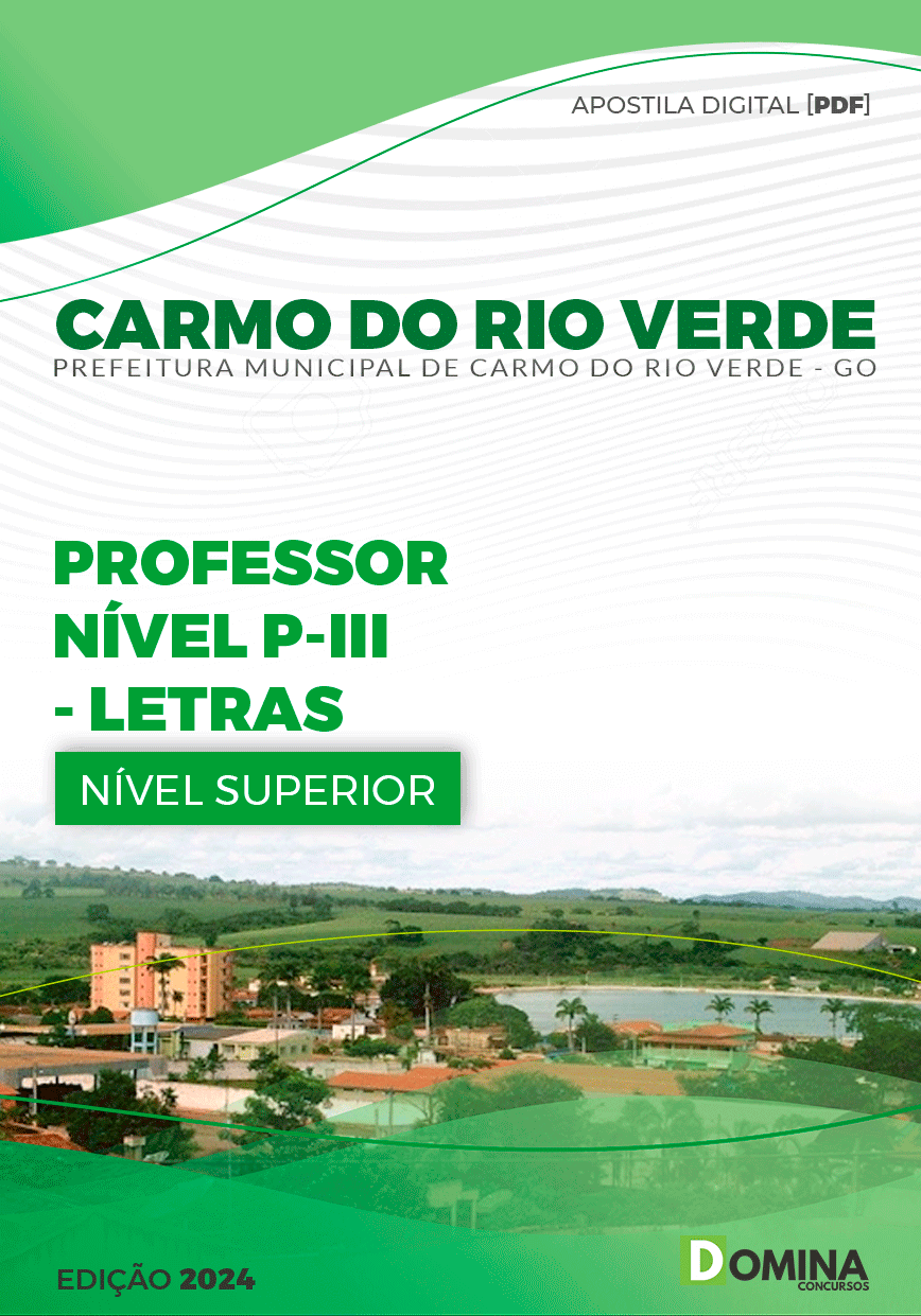 Apostila Professor de Letras Carmo do Rio Verde GO 2024