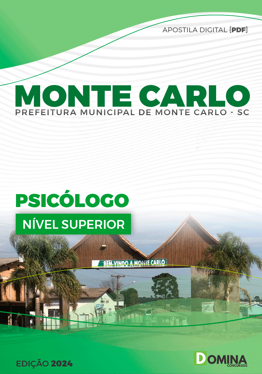 Apostila Psicólogo Monte Carlo SC 2024