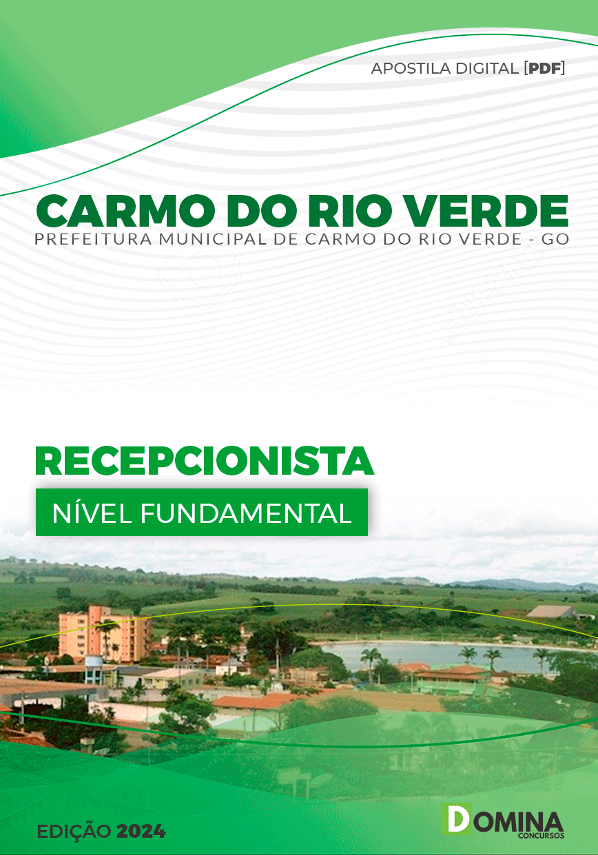 Apostila Recepcionista Carmo do Rio Verde GO 2024