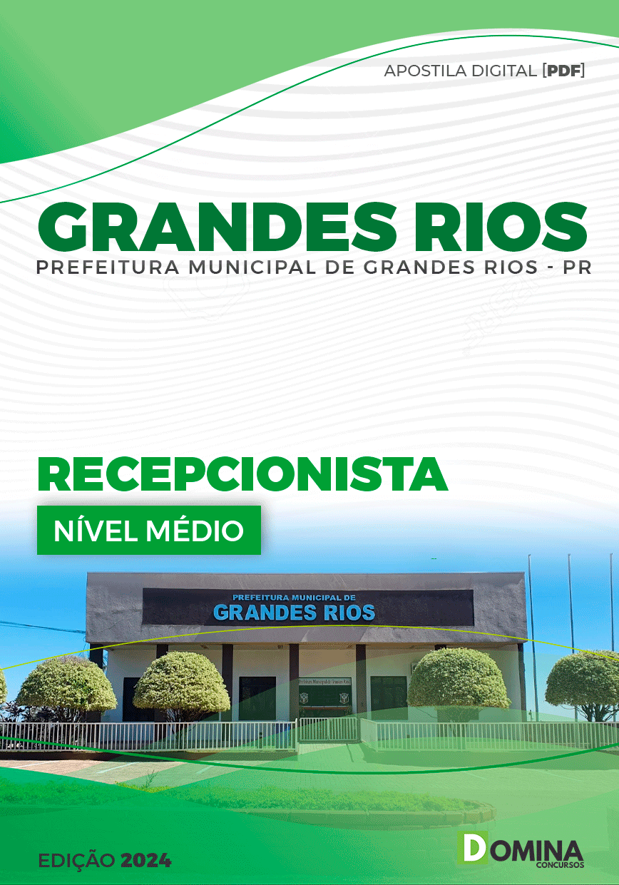 Apostila Recepcionista Grandes Rios PR 2024