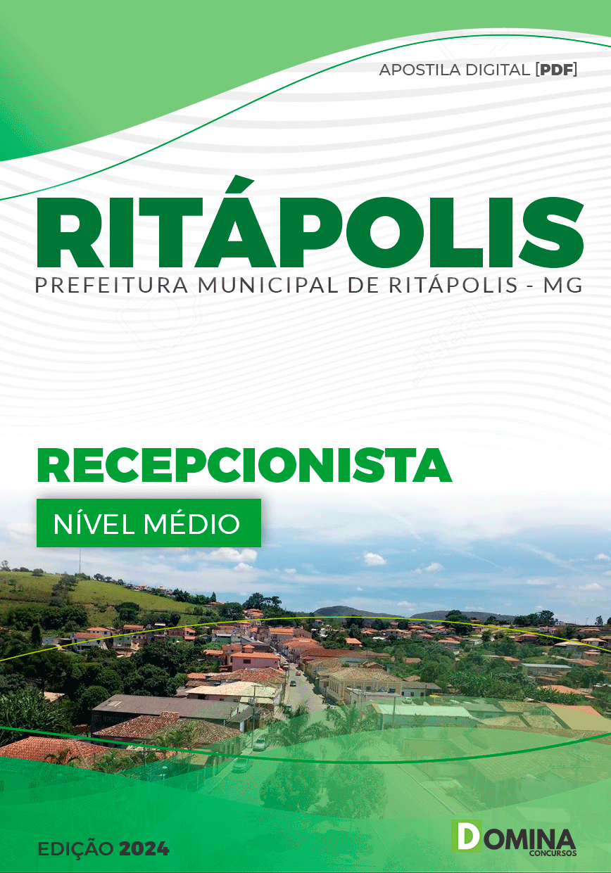 Apostila Recepcionista Ritápolis MG 2024