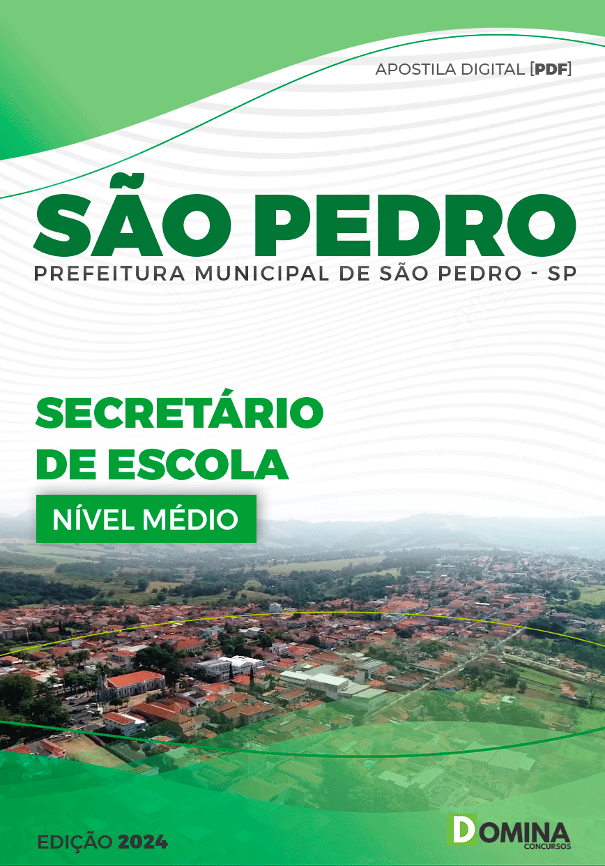 Apostila Secretário de Escola São Pedro SP 2024