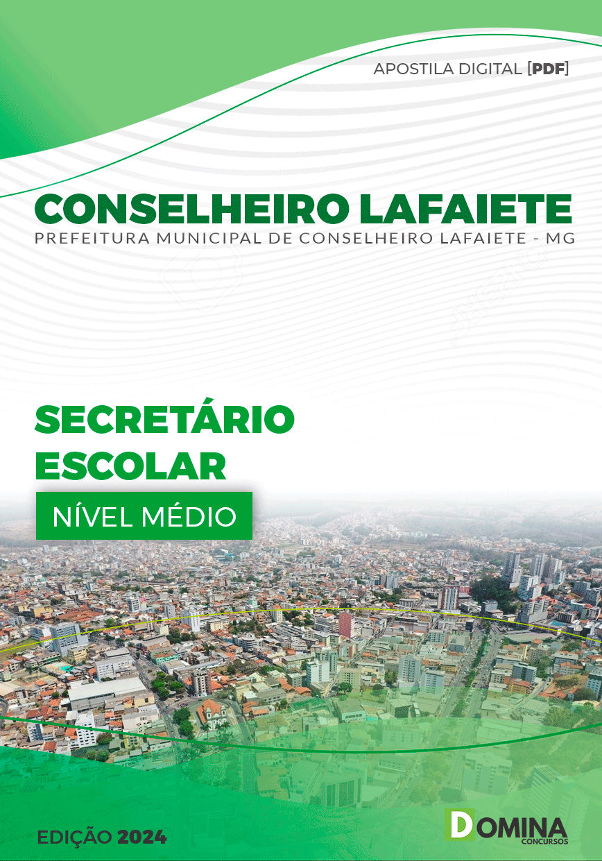 Apostila Secretario Escolar Conselheiro Lafaiete MG 2024