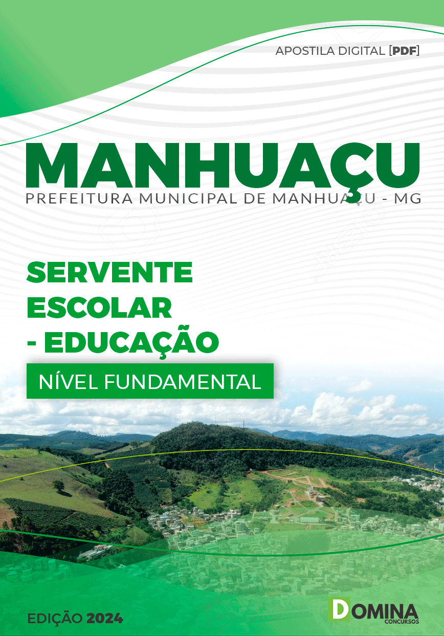 Apostila Servente Escolar Manhuaçu MG 2024