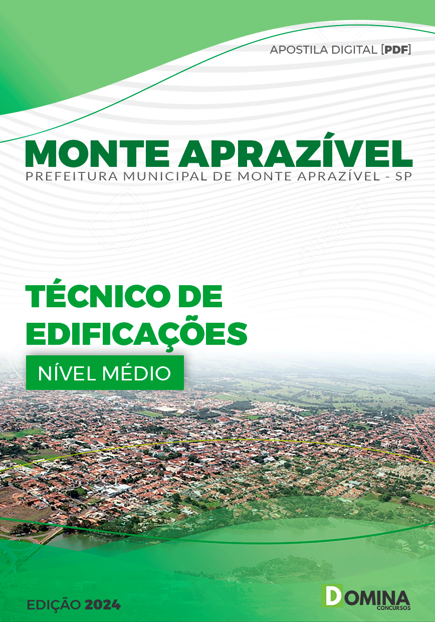 Apostila Técnico de Edificações Monte Aprazível SP 2024